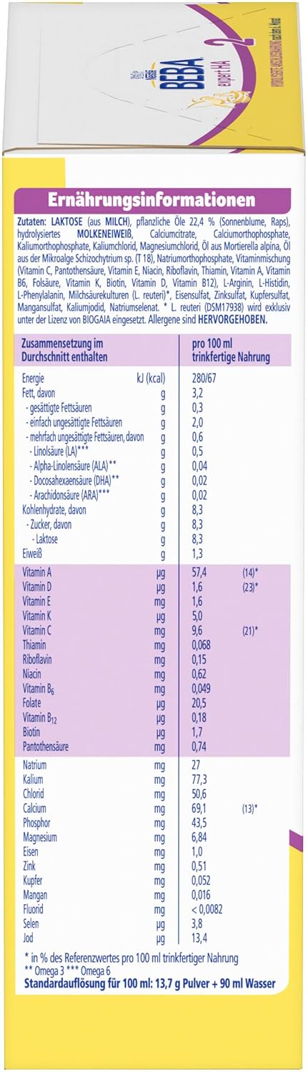 Thumbnail 4 de BEBA expert HA 2 Folgemilch nach dem 6. Monat – hydrolysiertes Protein, laktosehaltig, palmölfrei