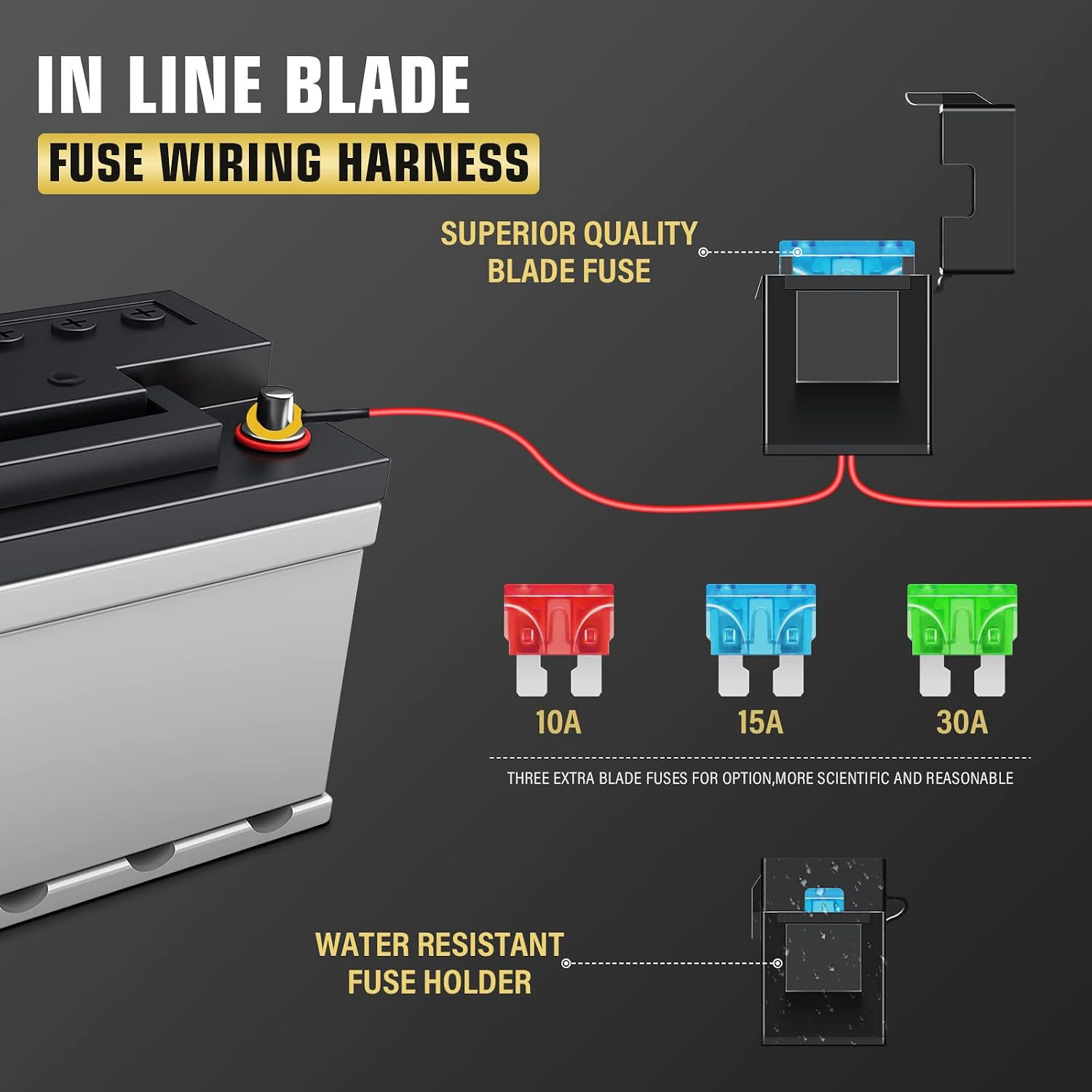 Detalle de Willpower LED light bar wiring harness with DT connector