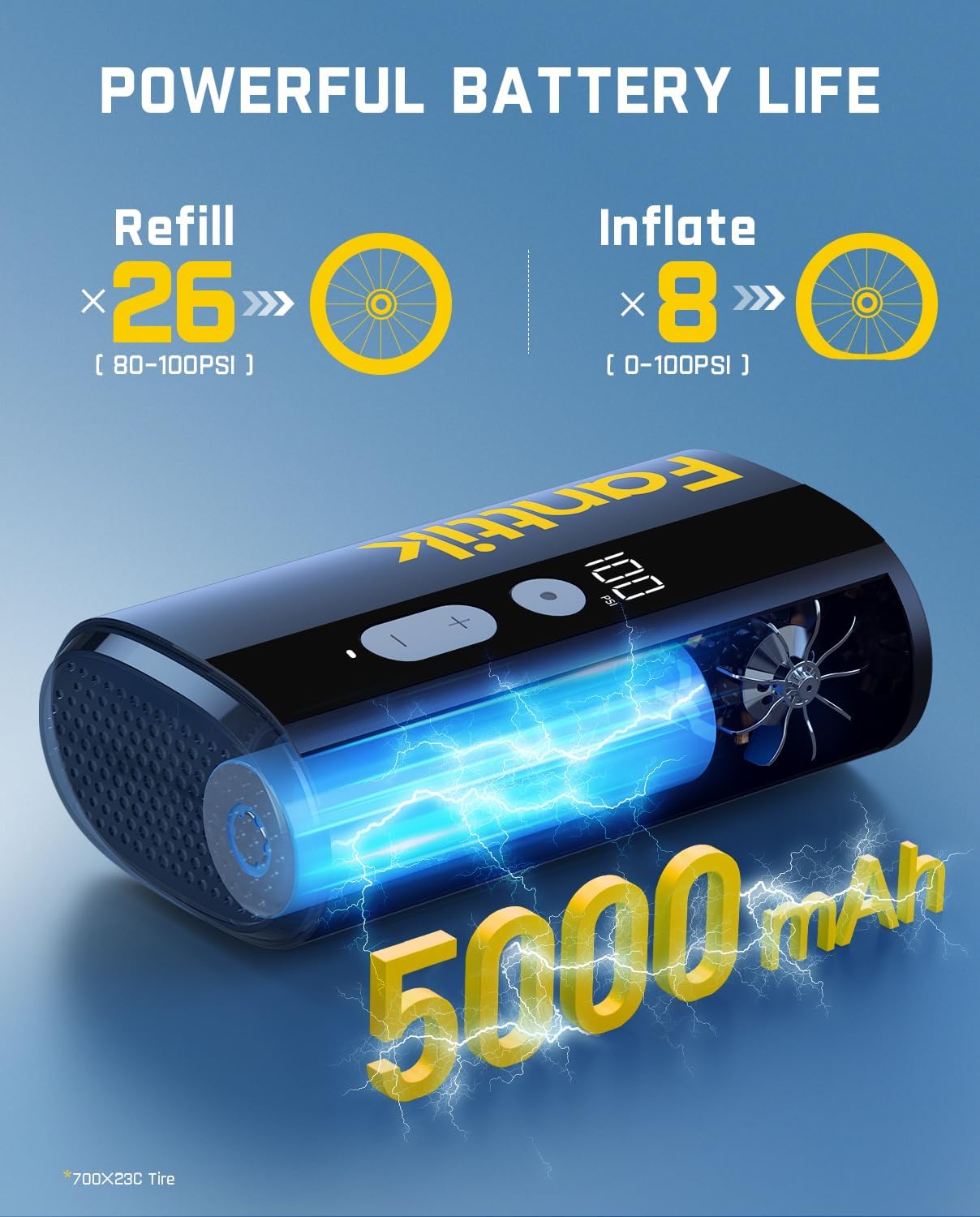 Thumbnail 2 de Fanttik X9 Ace Mini Bike Pump: 32s Fast Inflate with Auto Shutoff