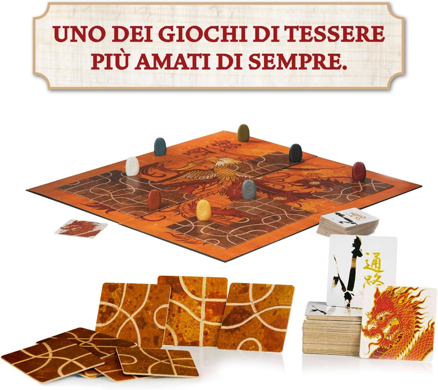 Detalle 2 de dV Giochi Tsuro Ścieżka Smoka – gra kafelkowa dla 2–8 graczy, od 8 lat