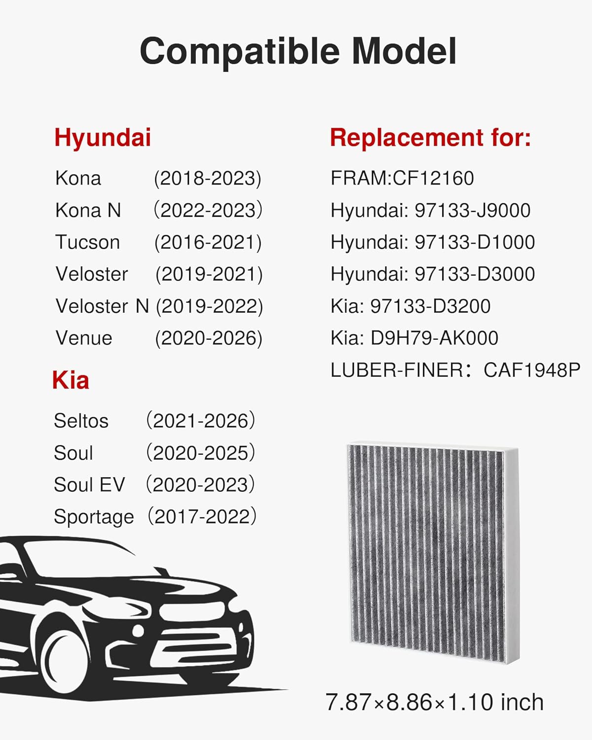 Detalle 2 de Puroma Cabin Air Filter Activated Carbon