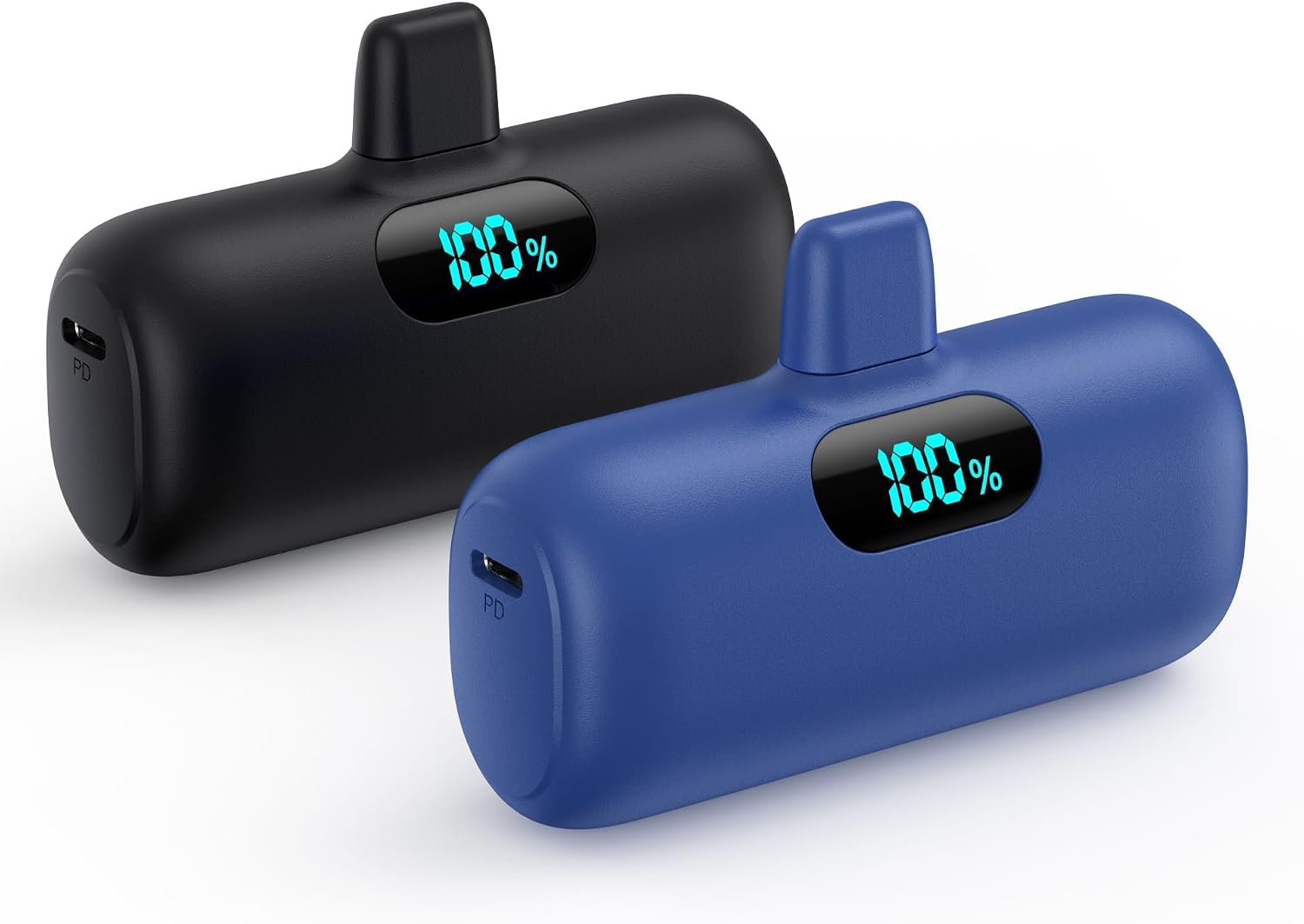 Detalle de Feob HX45X2 2-Pack iPhone Power Banks, 5,000mAh, 15W PD, LCD Display