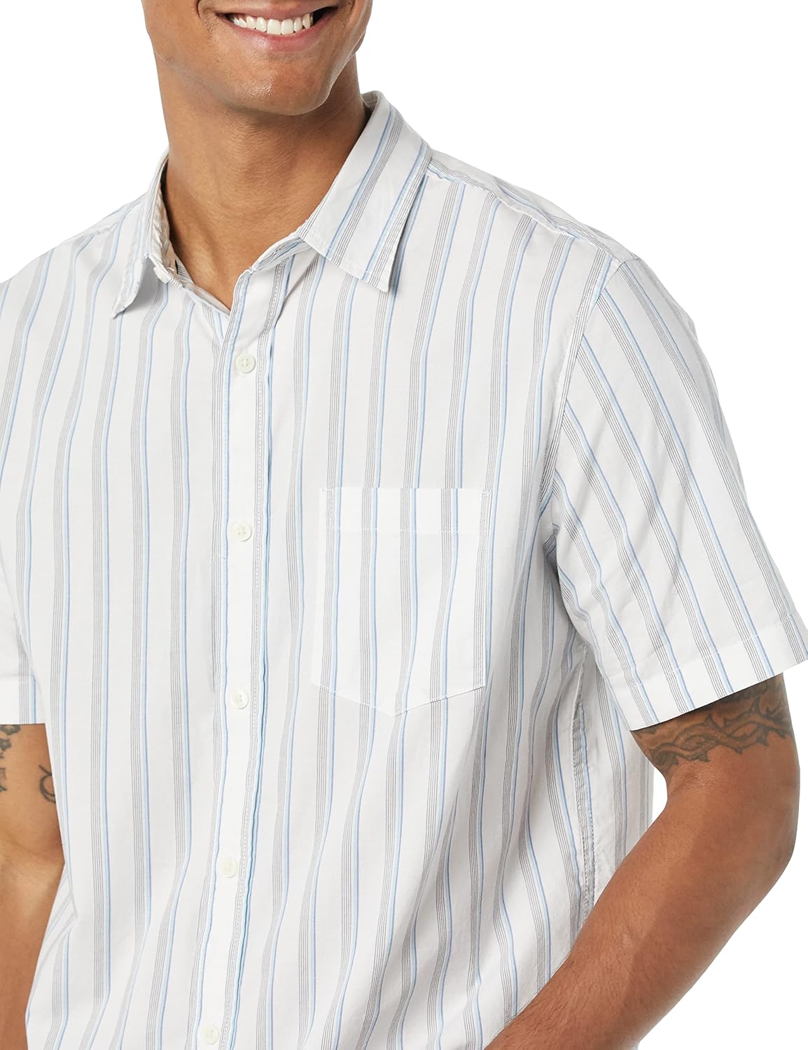 Thumbnail 1 de Amazon Essentials men’s short-sleeve stretch poplin shirt (Big & Tall)