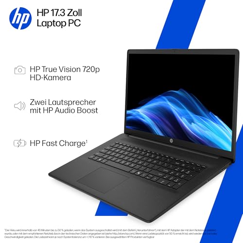 Thumbnail 4 de HP Laptop 17,3" HD+ mit Intel N200, 8GB RAM, 256GB SSD – flexibel für Homeoffice und Studium