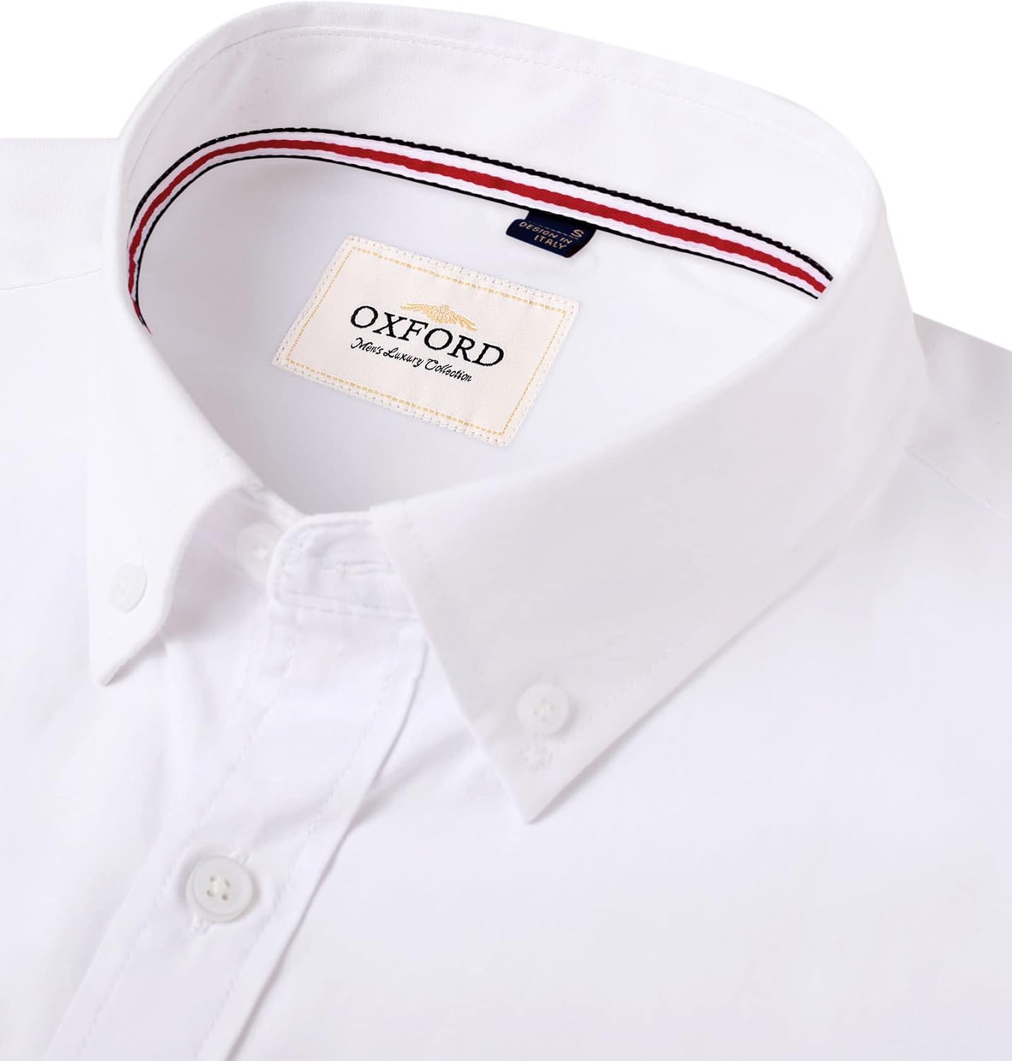 Detalle 2 de J.VER Men's Long Sleeve Oxford Shirt: Smart Casual, Non-Iron Button-Down