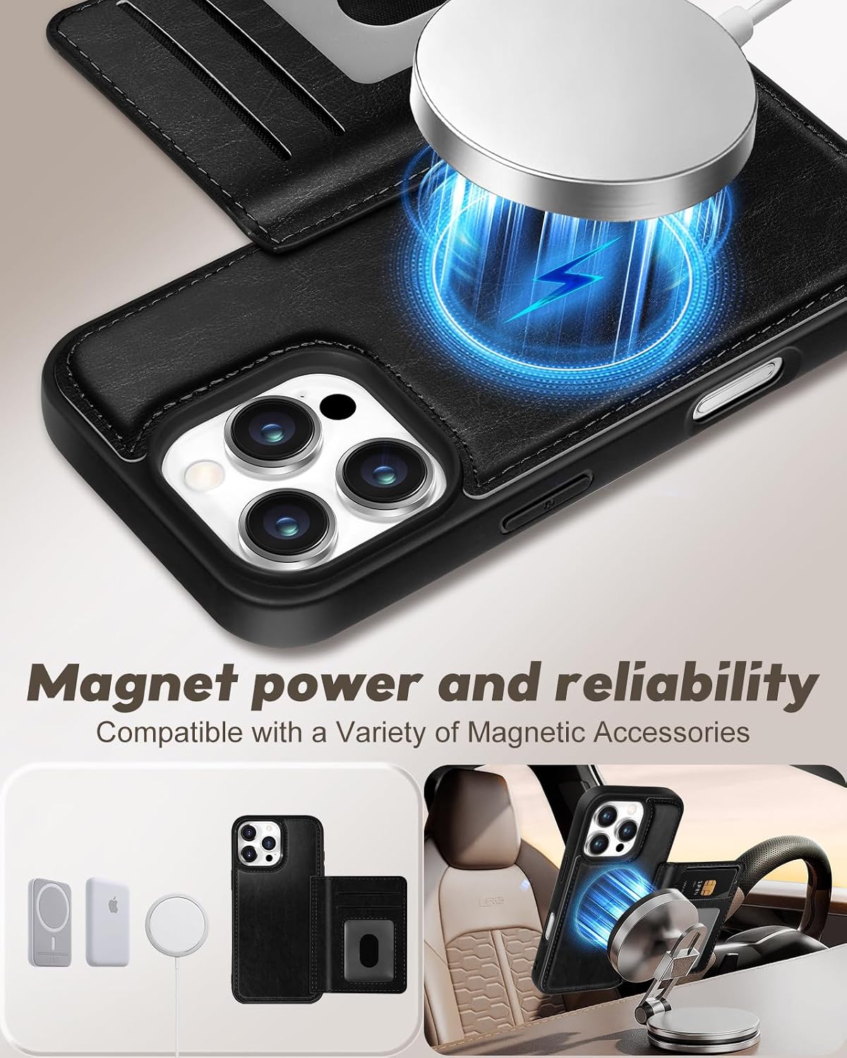 Detalle 1 de Uppuppy Wallet Case for iPhone 16 Pro