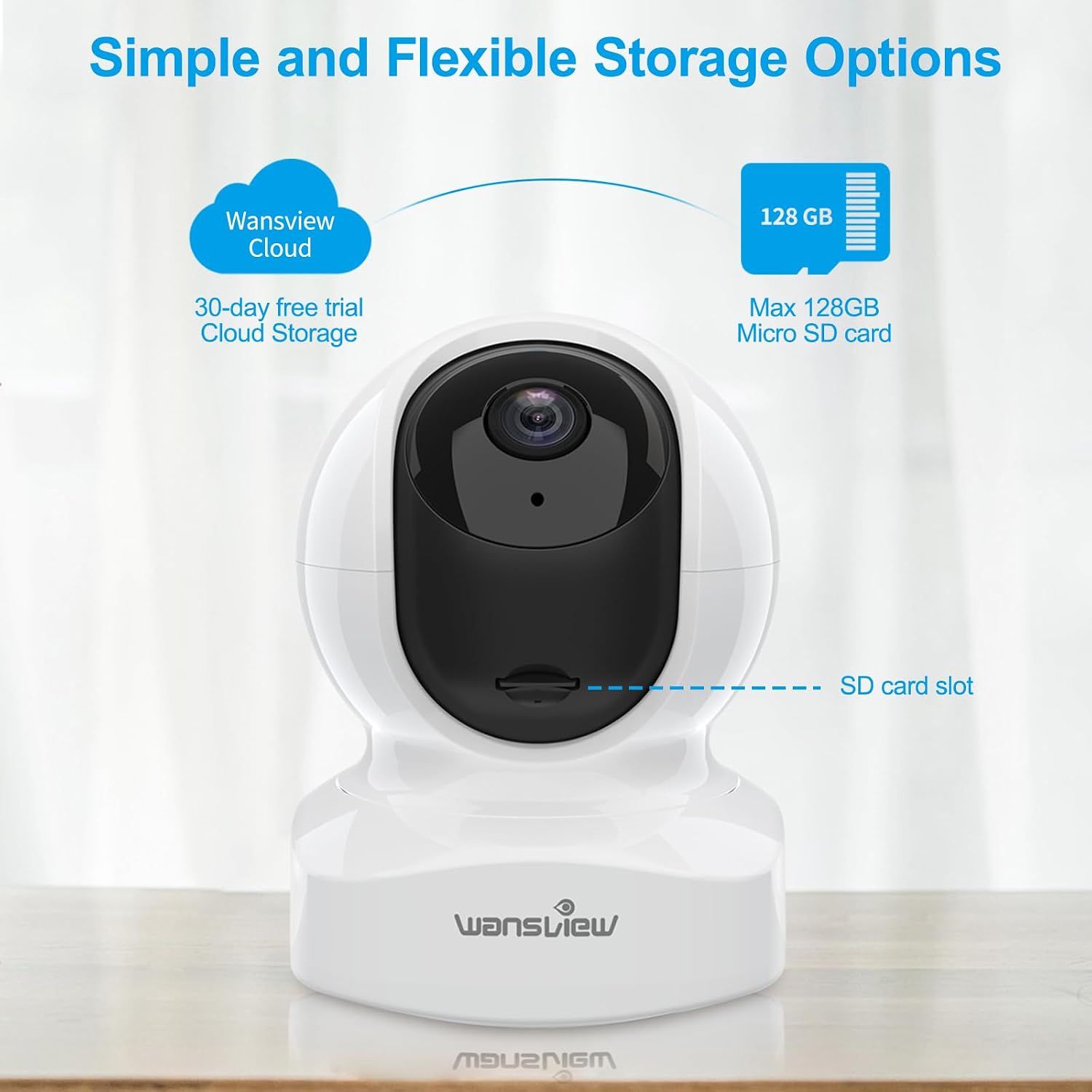 Thumbnail 6 de Wansview 2K Indoor Pet Camera (Q5 2P): Real-time Pet & Baby Monitoring with 360° Pan/Tilt