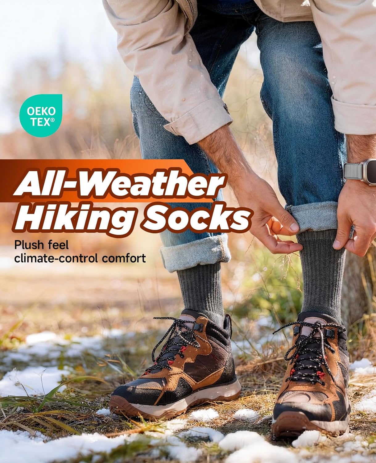 Thumbnail 3 de PULlOU Hiking Socks (Men’s & Women’s) – Breathable cushioned trek, sports and running socks, 35–38 & 47–50