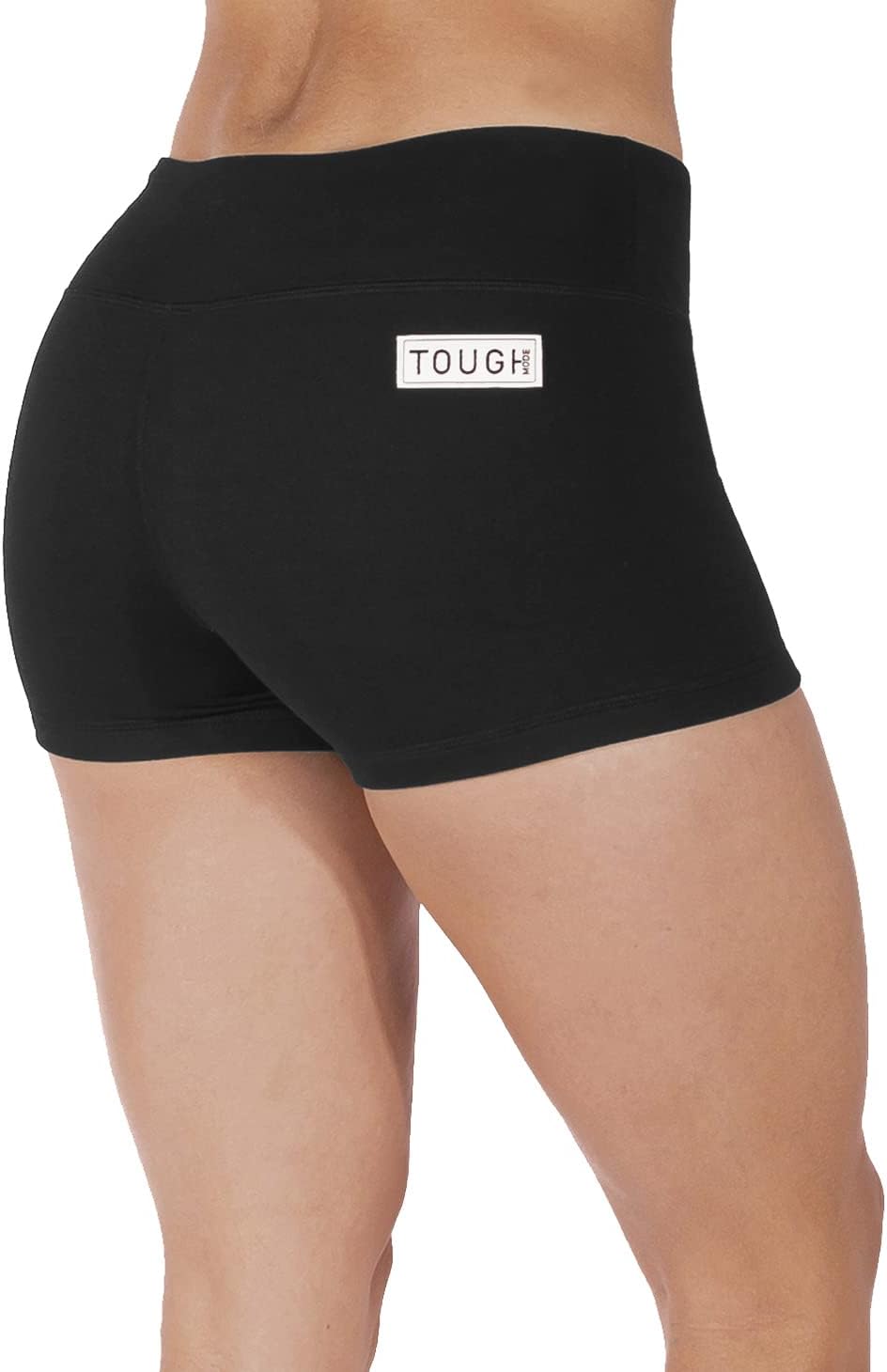 Detalle de Tough Mode Women’s 3-Inch Volleyball WOD Shorts with Mesh Liner & Zipper Pocket