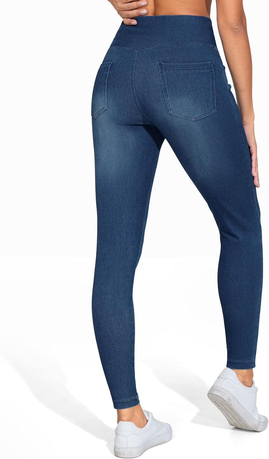 Thumbnail 2 de THE GYM PEOPLE Women's V Cross High-Waist Jeggings, 4 Pockets