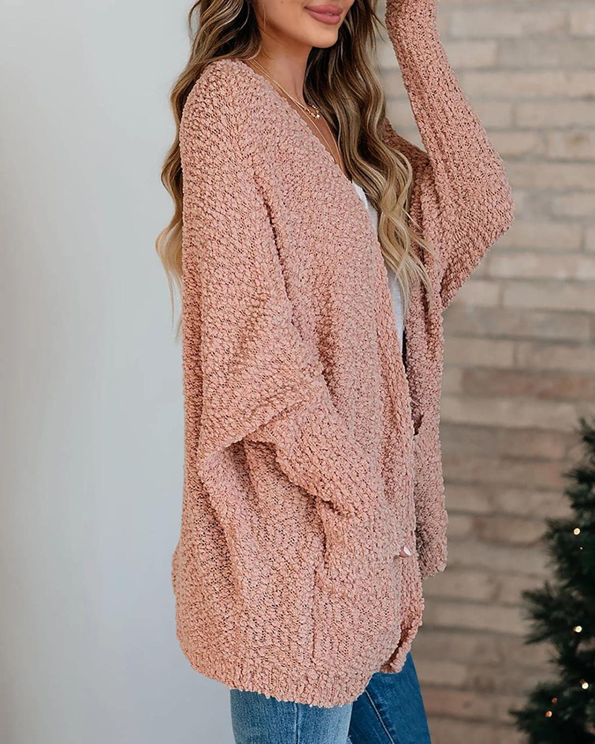 Thumbnail 4 de Saodimallsu Women's Chunky Popcorn Cardigan Oversized