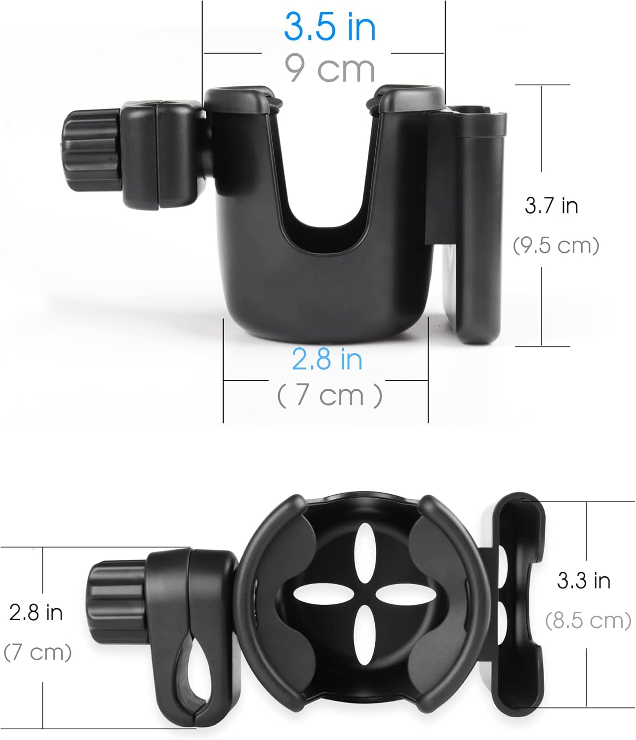 Detalle de Mr.Power Mic Stand Cup Holder with Phone Holder (Universal 2-in-1) for Boom & Music Stands