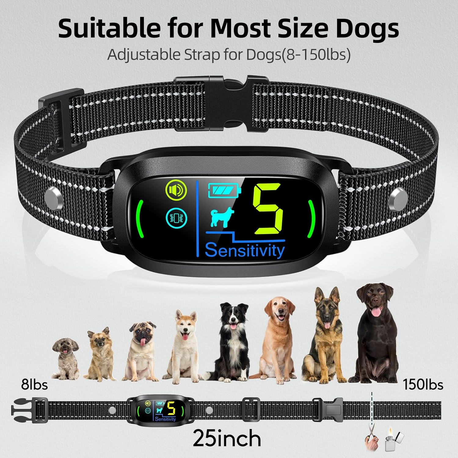 Thumbnail 4 de FAFAFROG Dog Bark Collar 27 in