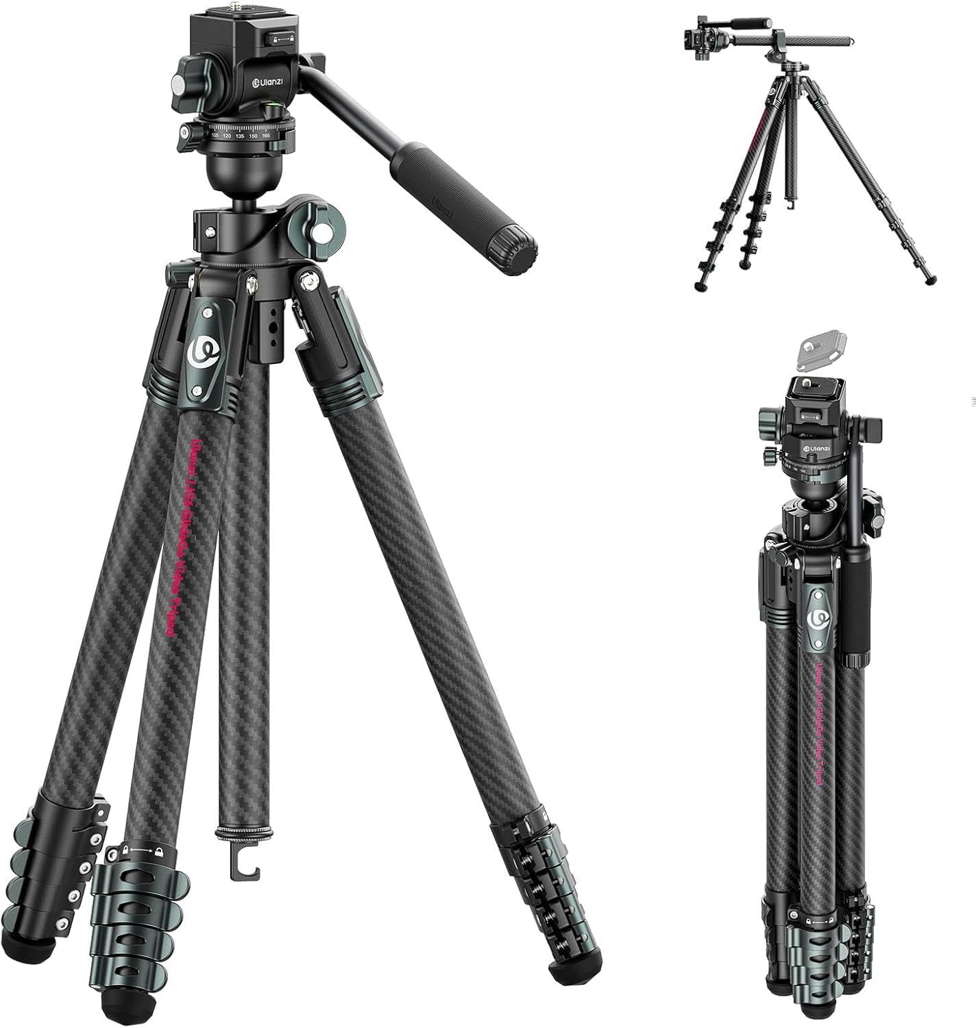 Detalle de ULANZI JJ06 GlideGo trépied vidéo 18 kg