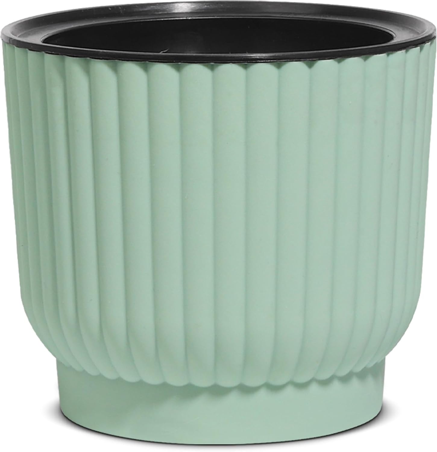 Thumbnail 3 de T4U 10cm Self Watering Plant Pots Indoor (6 Pack) — green plastic pots with cotton rope wicking