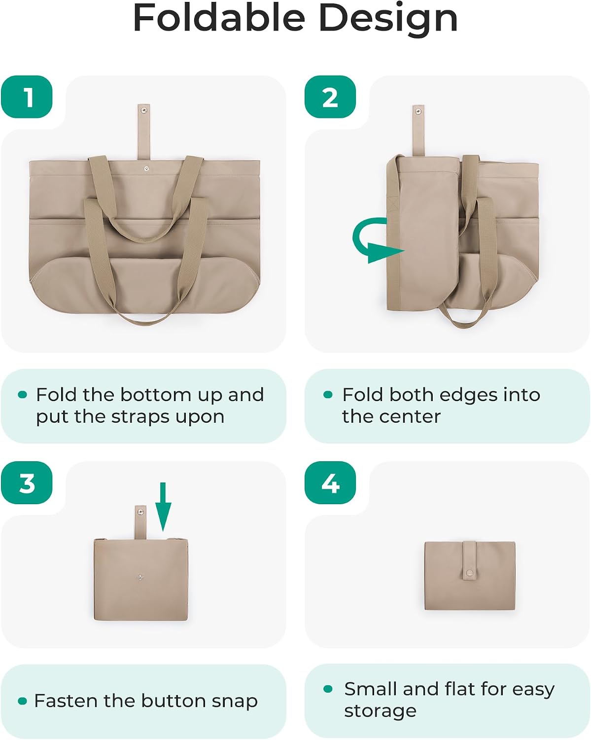 Detalle de bagsmart Large Foldable Tote Bag for Women