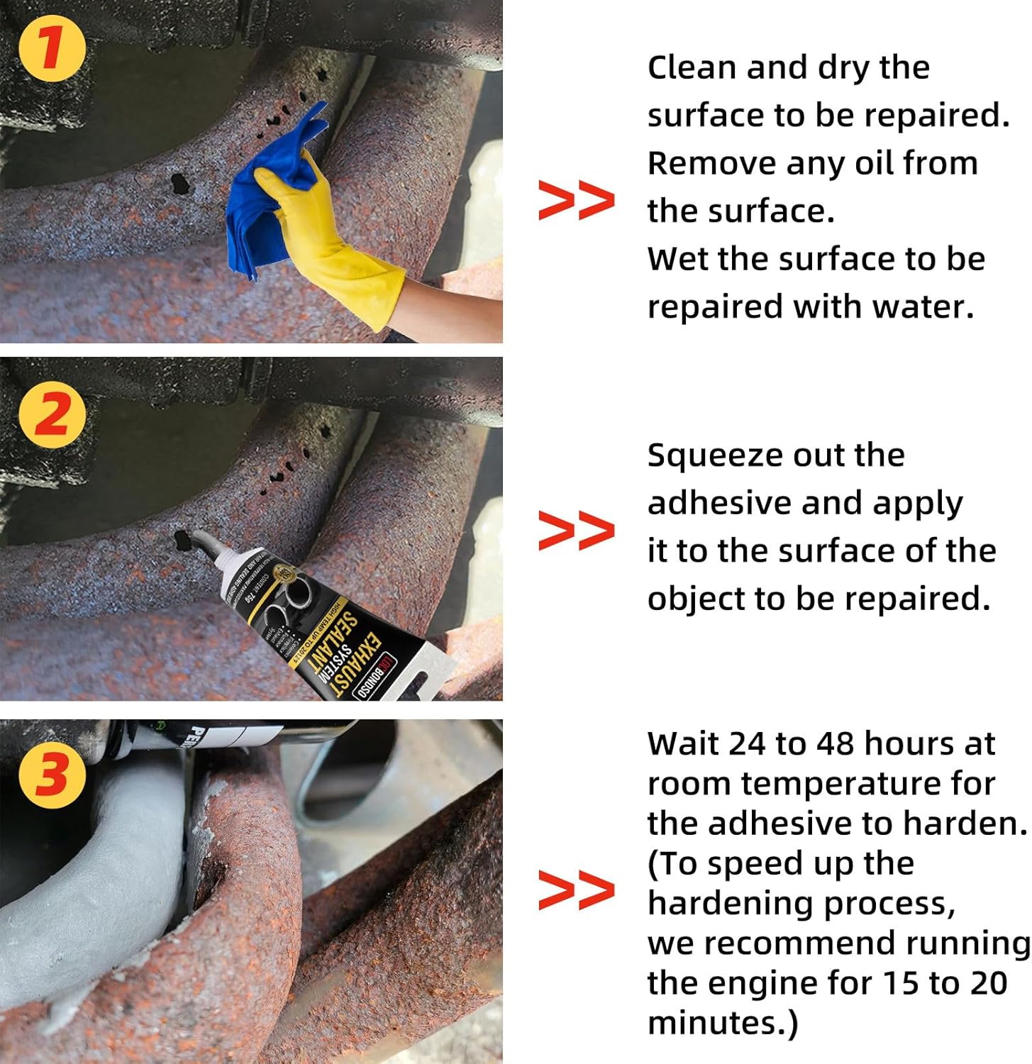 Thumbnail 5 de LOCBONDSO Exhaust Repair Kit up to 1100°C – exhaust sealant paste for cars and motorcycles