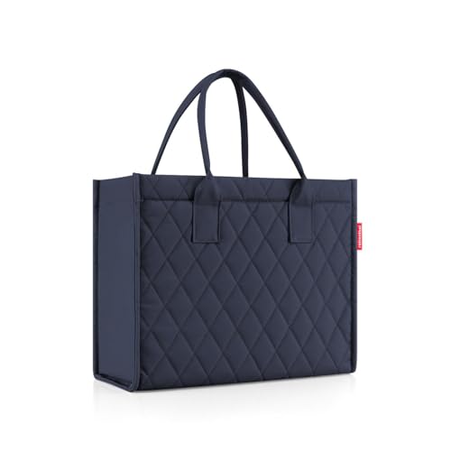 Detalle de reisenthel Daily Shopper Rhombus Midnight – Moderner, geradliniger Shopper für Alltag und Einkäufe