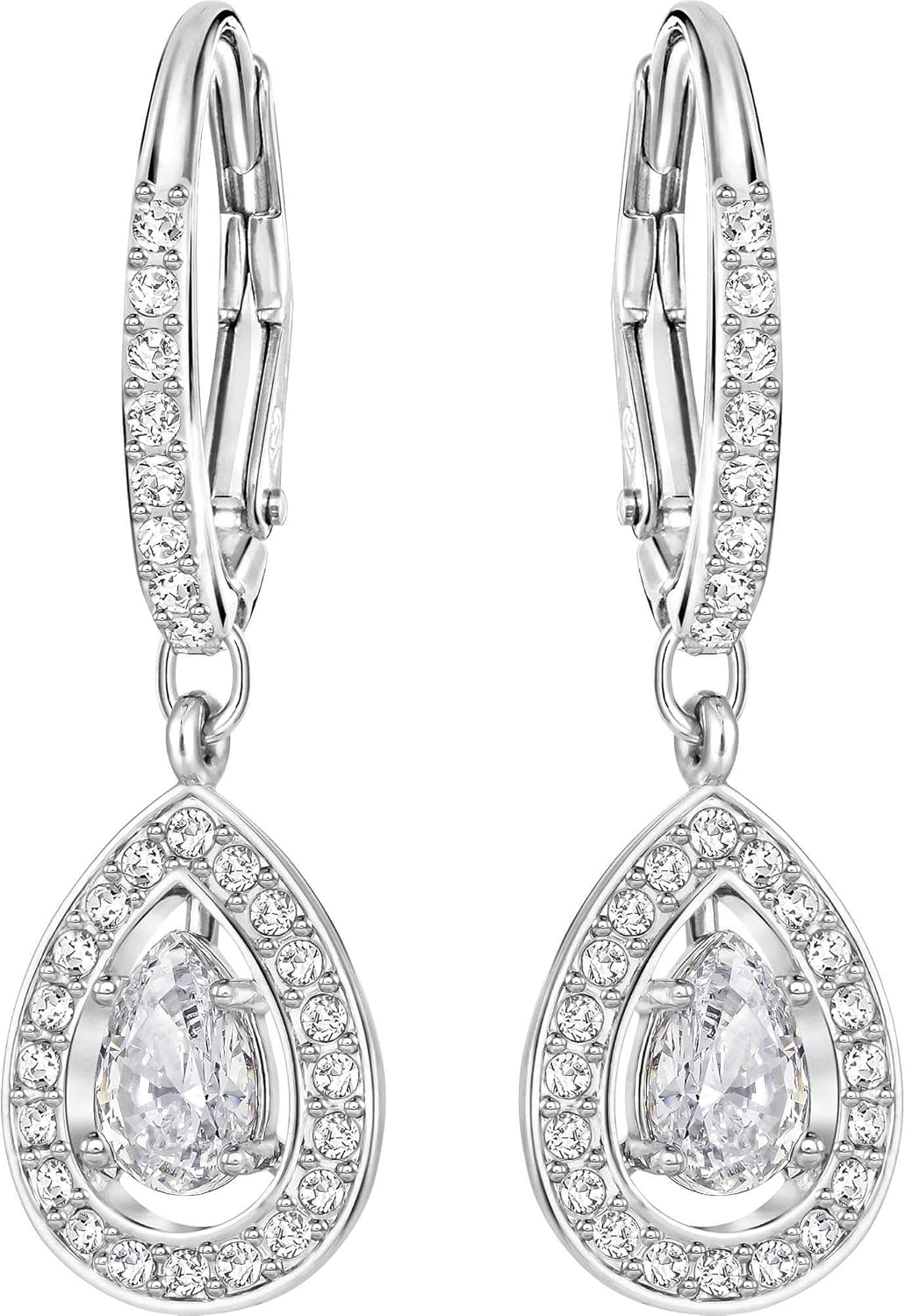 Thumbnail 6 de Swarovski Pendientes Angelic redondos blanco baño de rodio 💍