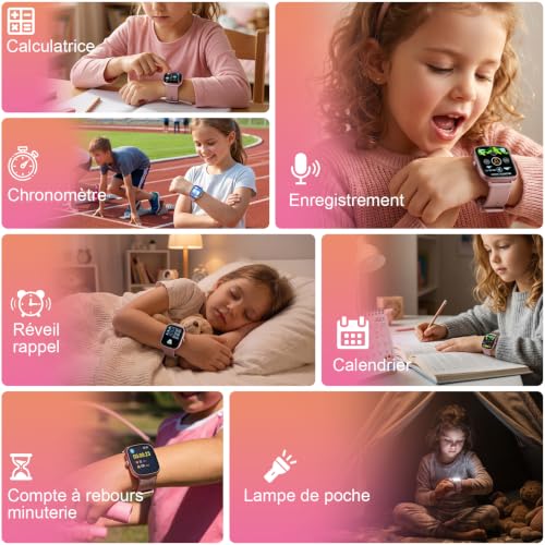 Detalle de YUNIBRIX K15, montre connectée pour enfant avec 20 modes sportifs