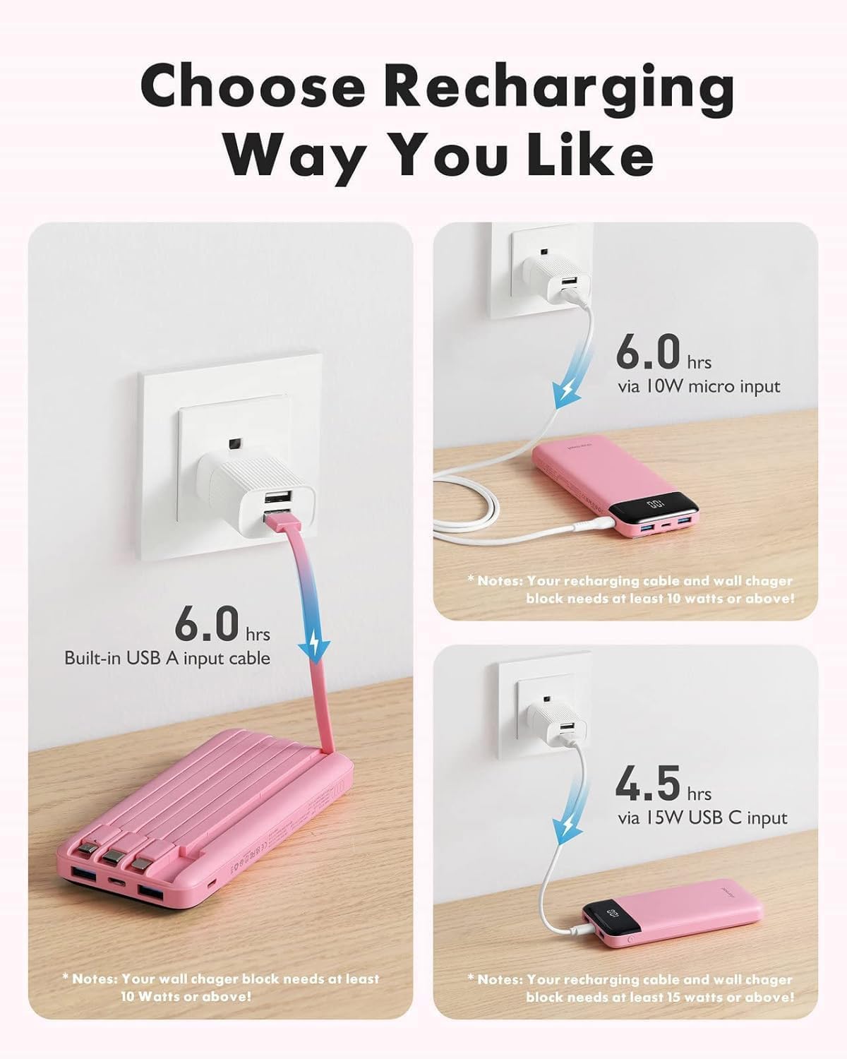 Thumbnail 3 de Charmast Power Bank with Built in Cables X 4: a practical all-in-one portable charger