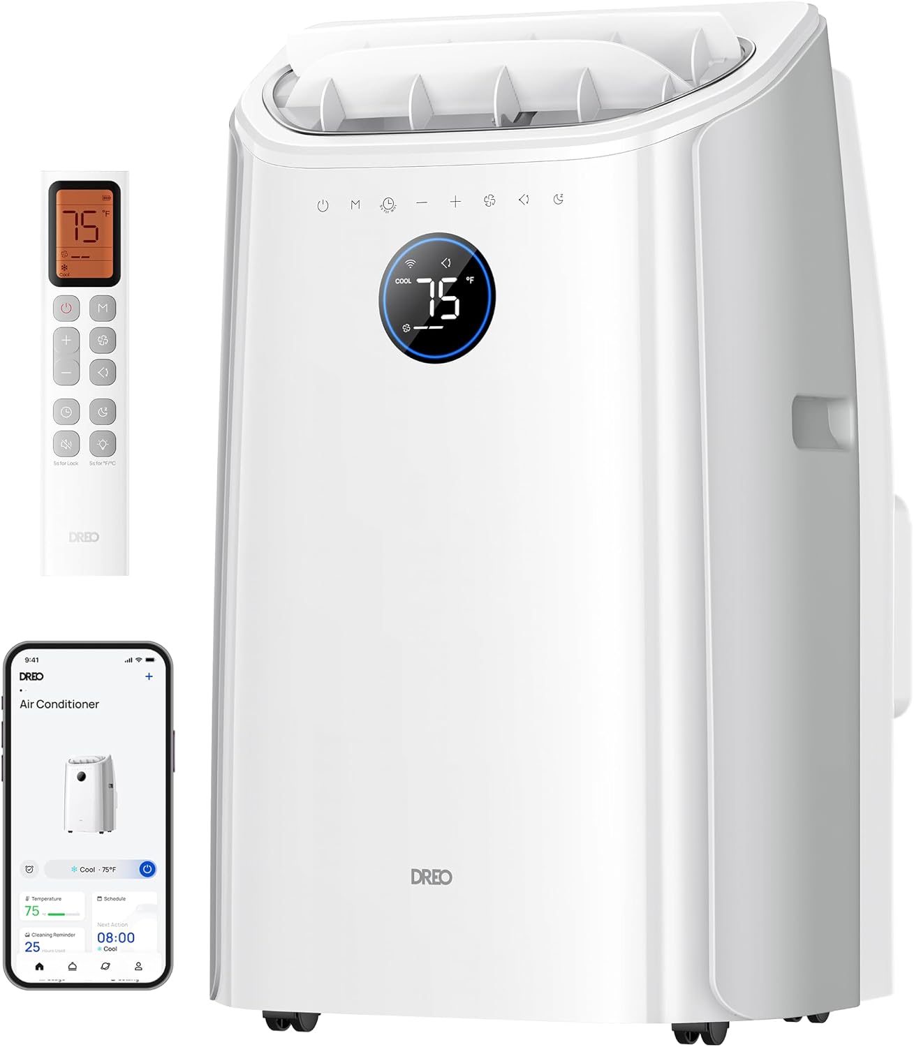 Detalle de DREO 515S Portable Air Conditioner, 12,000 BTU, 3-in-1 Smart Cooling