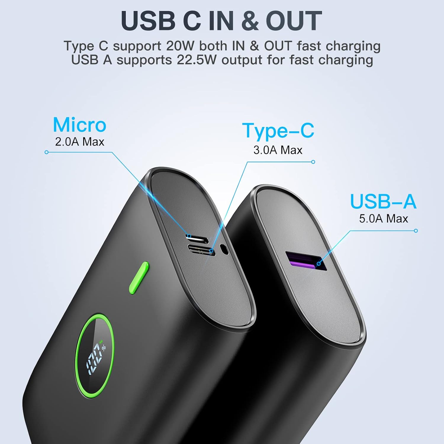 Thumbnail 2 de Bateria Externa 10000mAh PD 22,5W con pantalla LED