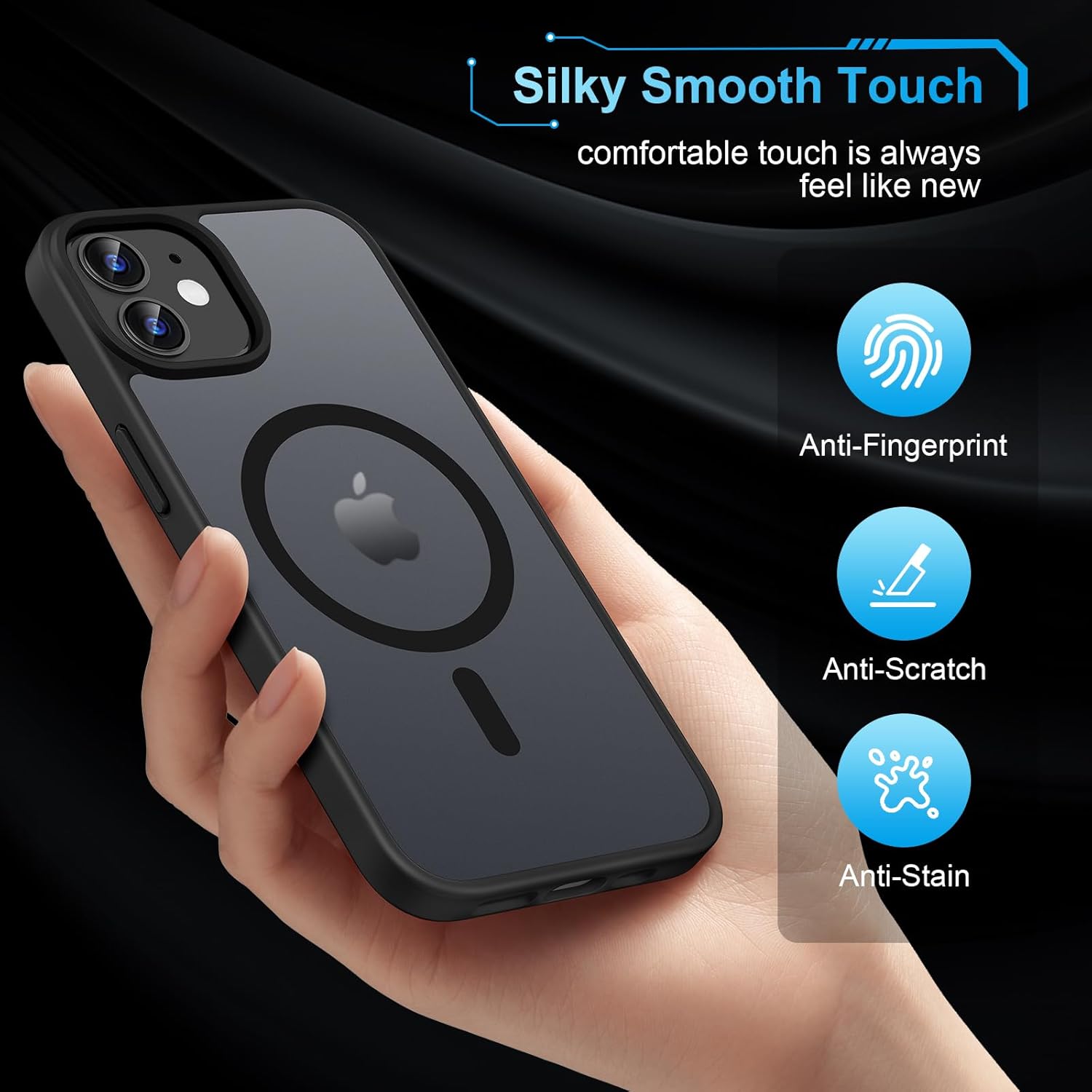 Thumbnail 4 de TQIAHF Magnetic Case for iPhone 11 with MagSafe Compatibility and 2 Tempered Glass Screen Protectors