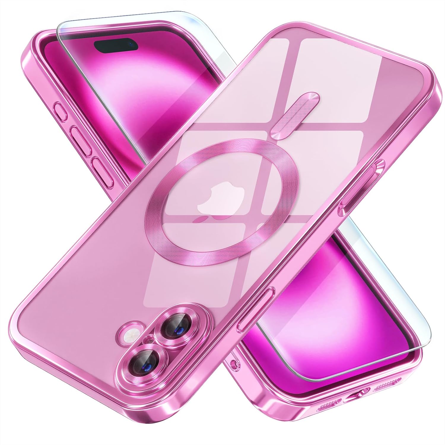 Detalle de Misea iPhone 16 Magnetic Clear Case 6.1"