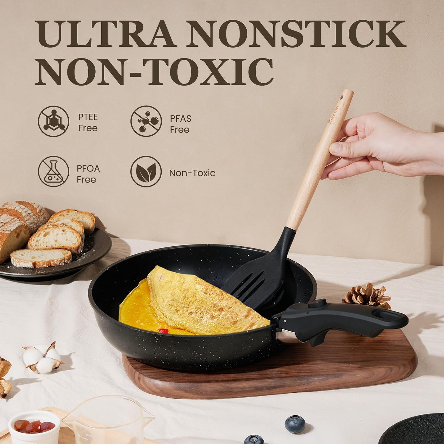 Thumbnail 2 de KIKCOIN 24-Piece Nonstick Cookware Set