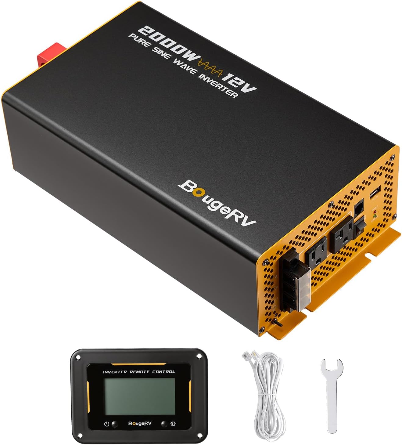 Detalle de BougeRV Pure Sine Wave Inverter 2000W