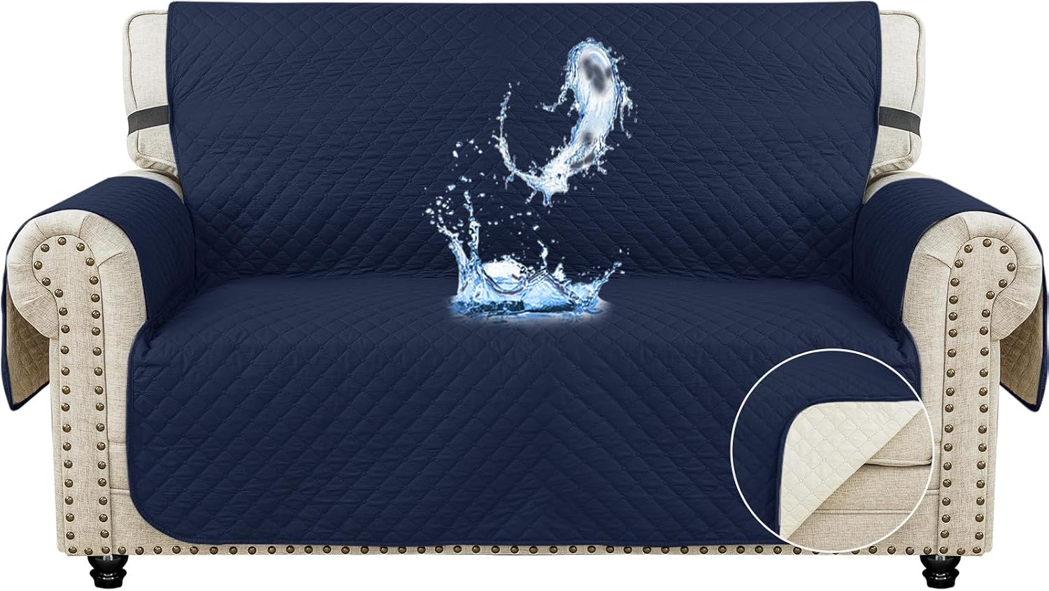 Detalle de Ystyle Trapuntato Natalizio Copridivano 2 Posti Blu Scuro