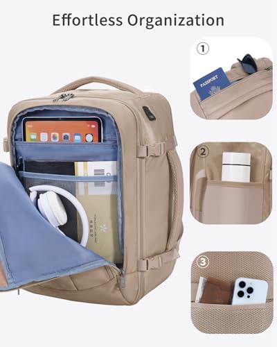 Thumbnail 2 de ECOHUB Mochila de cabina para Ryanair 40x30x20 cm (24 L) con 13 compartimentos, 0,55 kg y tejido PET reciclado