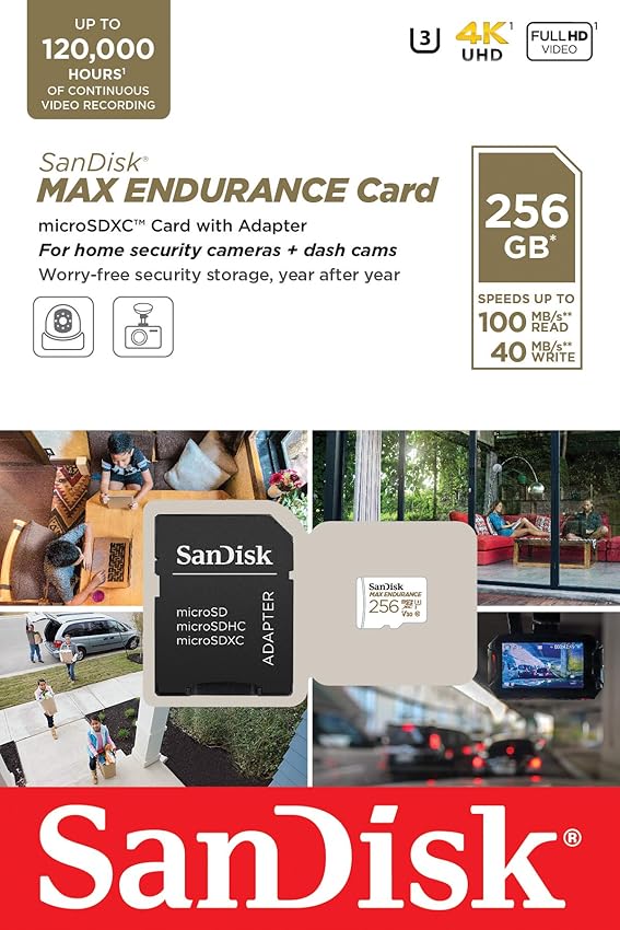 Thumbnail 3 de SanDisk MAX ENDURANCE 256 GB microSDXC para cámara de salpicadero