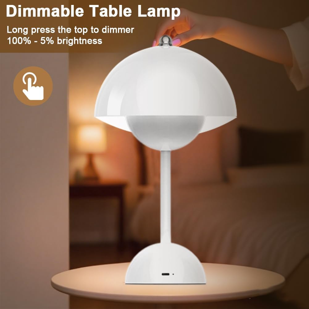 Thumbnail 3 de LOMUG LED Flowerpot Tischlampe für Flowerpot-Optik – Pilzleuchte mit Touch-Dimmung und 3 Farbmodi