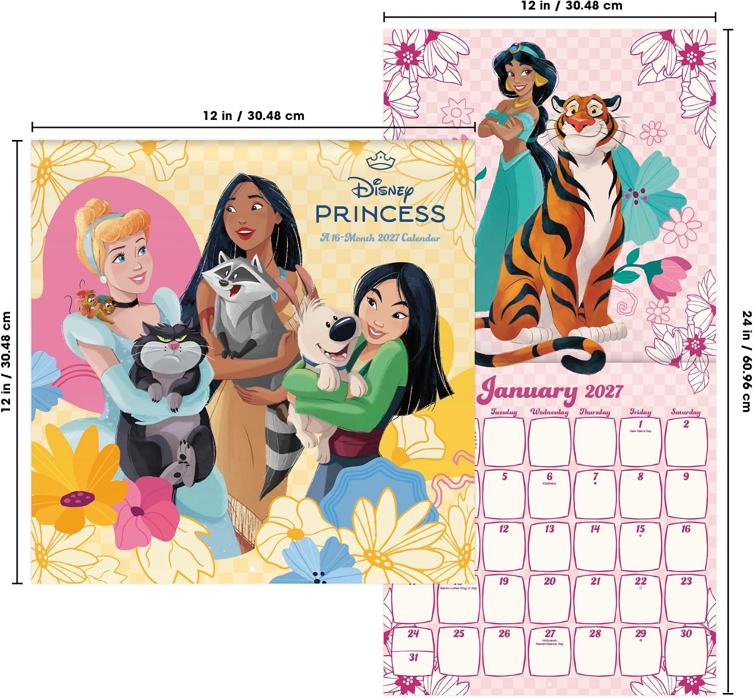 Thumbnail 6 de Disney Princess 2027 Wall Calendar, 13 Images, 12" x 12