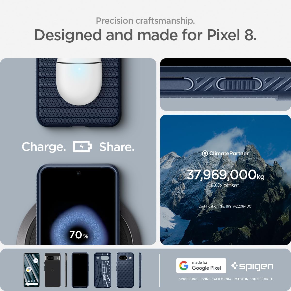 Thumbnail 6 de Spigen Cover Liquid Air per Google Pixel 8 – Blu Notte