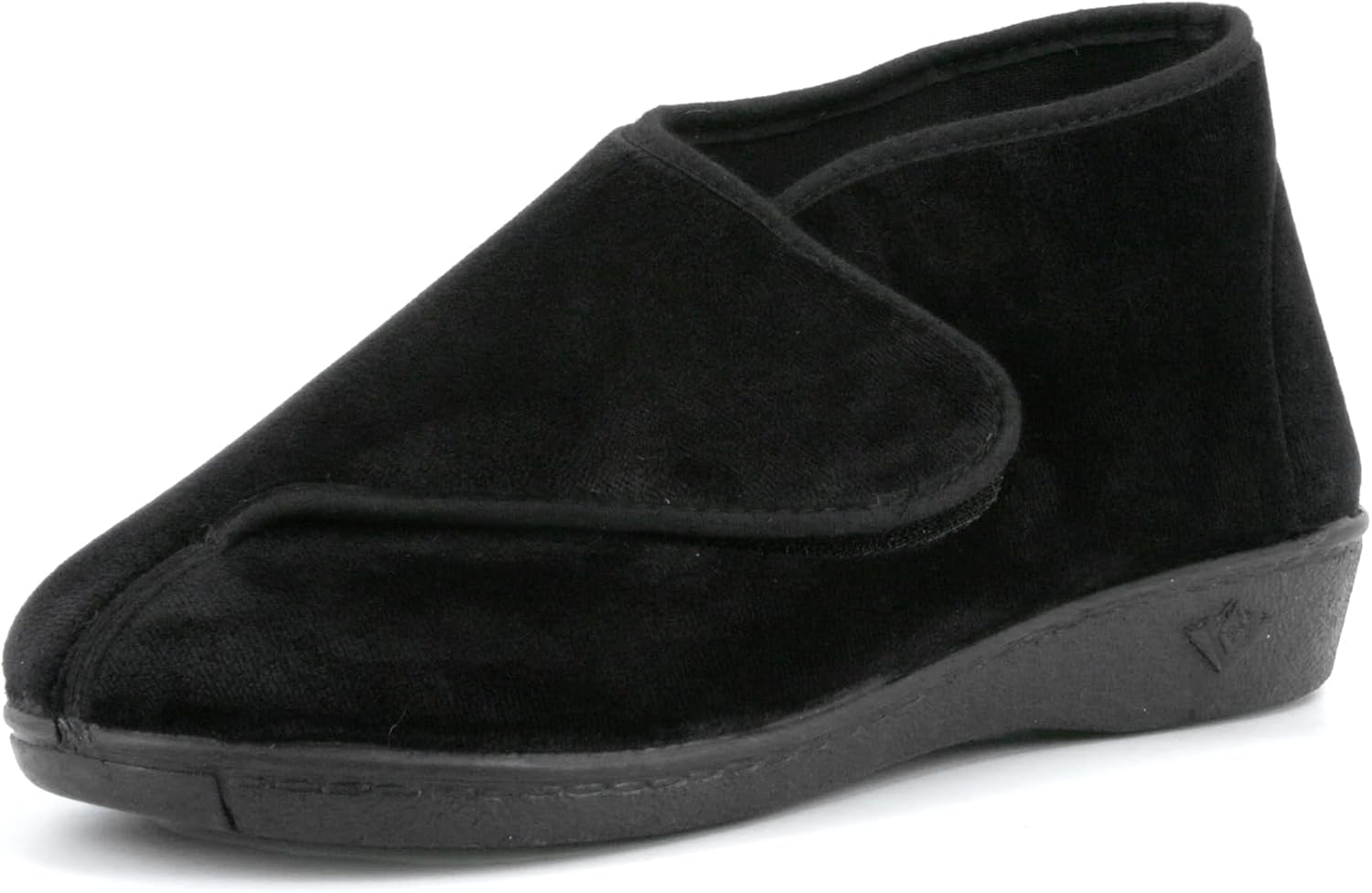 Detalle de JOMIX winterpantoffels voor dames met klittenband, warme voering en antislipzool