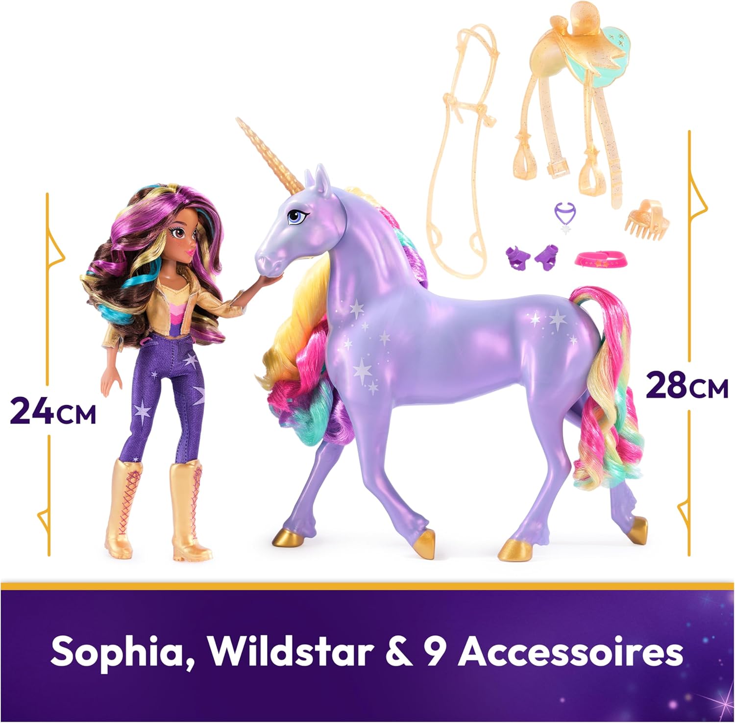Thumbnail 1 de Unicorn Academy Sophia Wildstar Set 28 cm