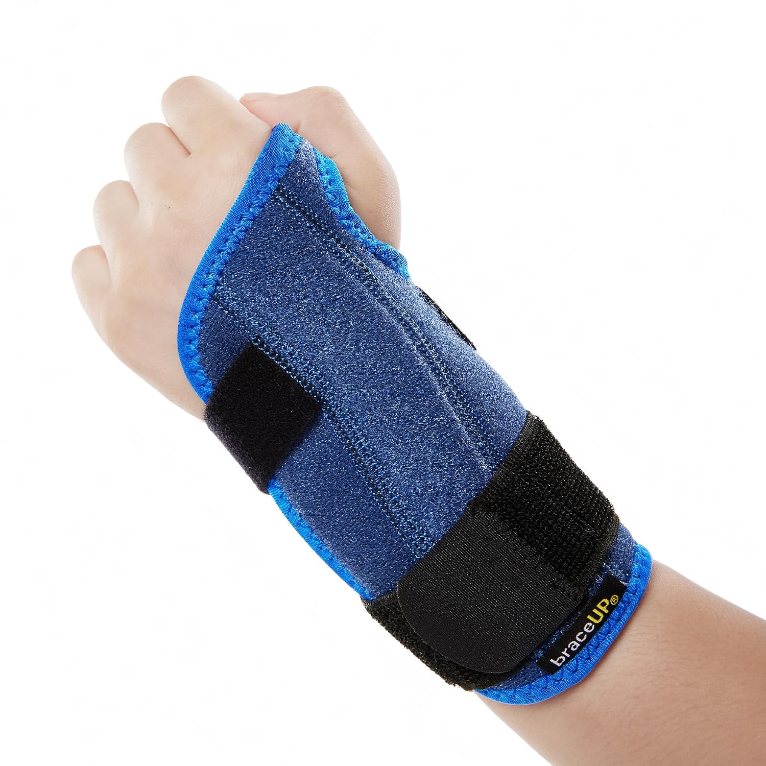 Detalle de BraceUP Fascia da Polso Stabilizzata Bambini Blu