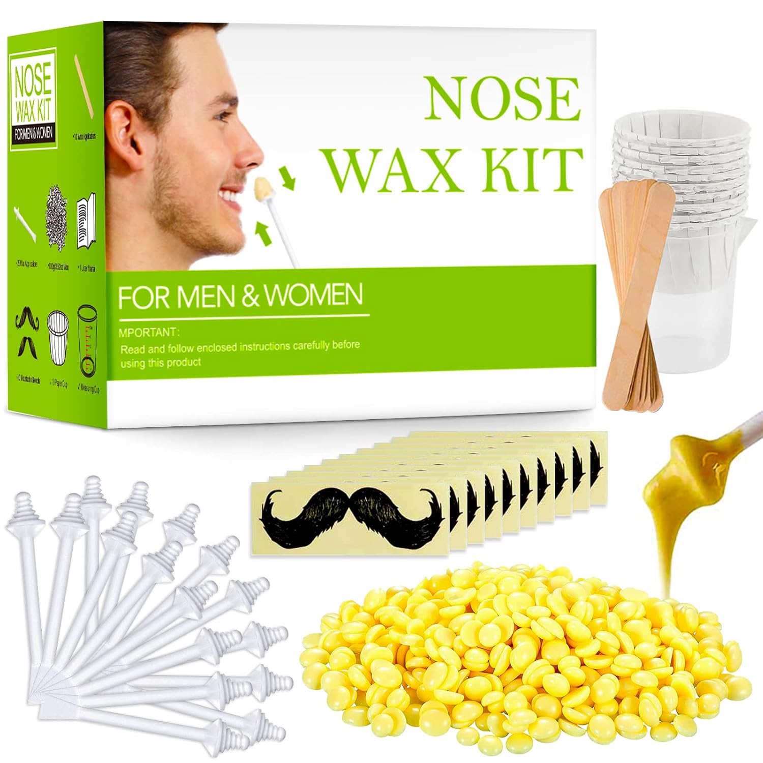 Nose Wax Kits Nasenwachs Set 100 g 🪒