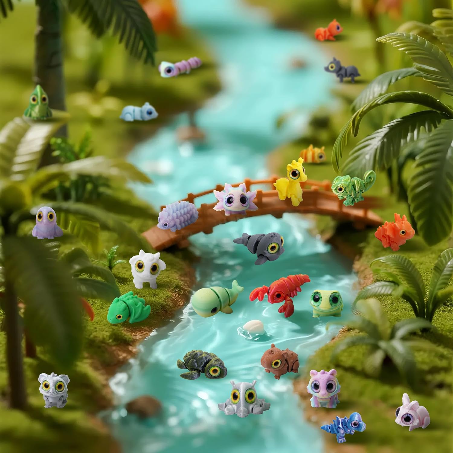 Detalle 1 de Laehovr 3D-Printed Animal Set, 25 Pieces