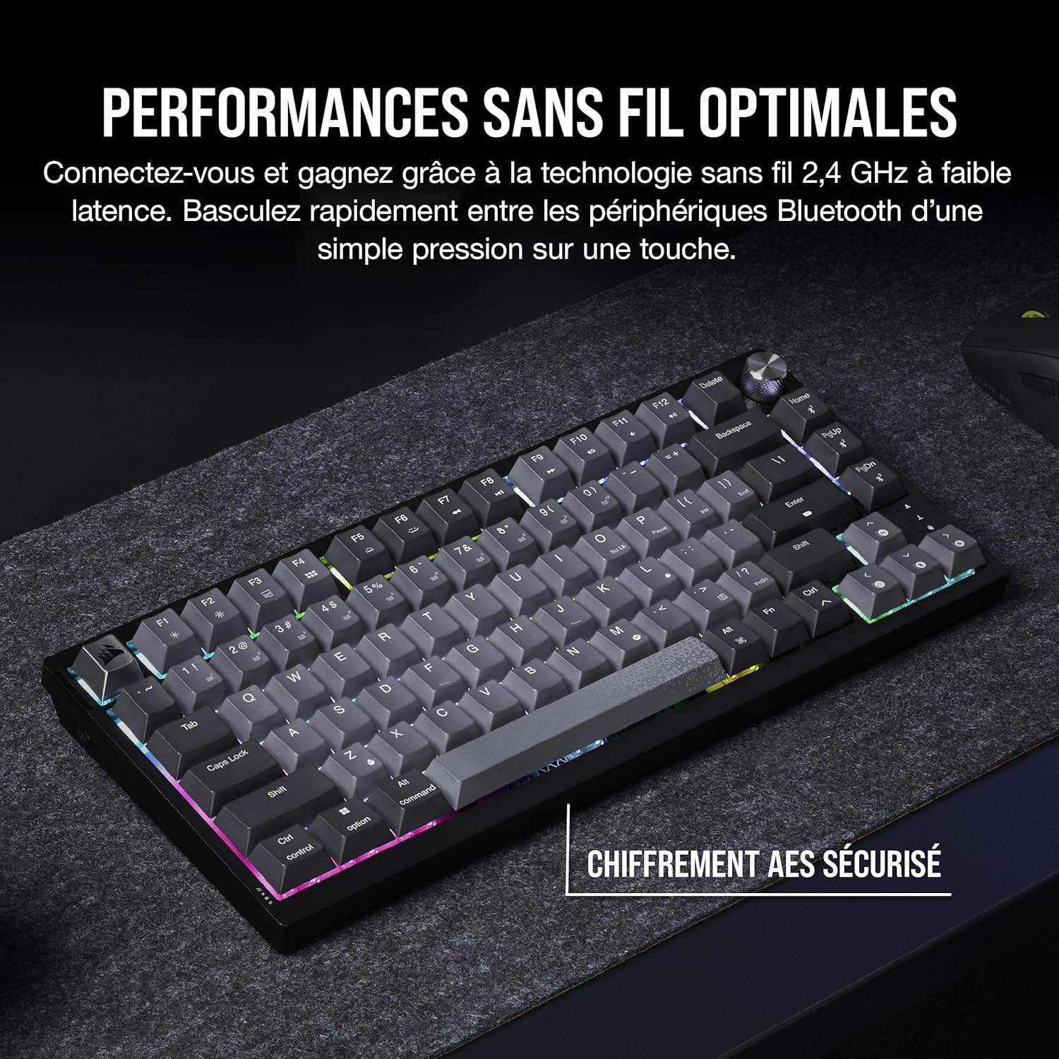 Thumbnail 4 de Corsair K65 Plus Wireless clavier mécanique 75% AZERTY ⌨️