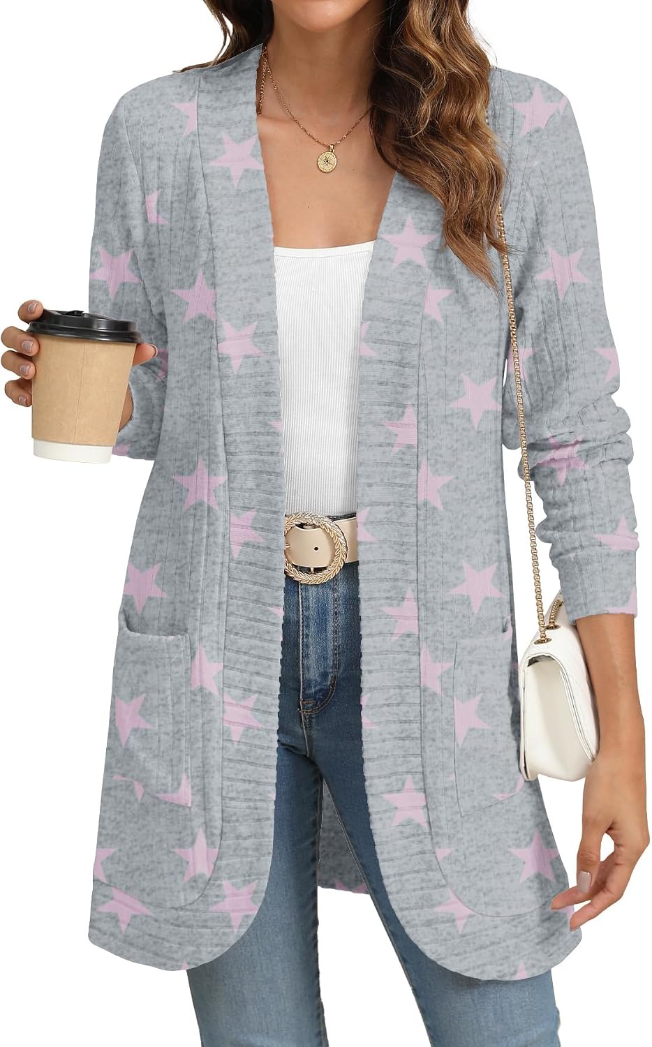Thumbnail 6 de YSYOKOW Women's Open Front Cardigan with Pockets: Lightweight, Soft, Long Sleeve