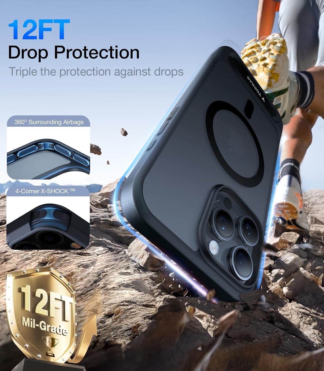 Thumbnail 1 de Torras iPhone 16 Pro Max case 12FT drop