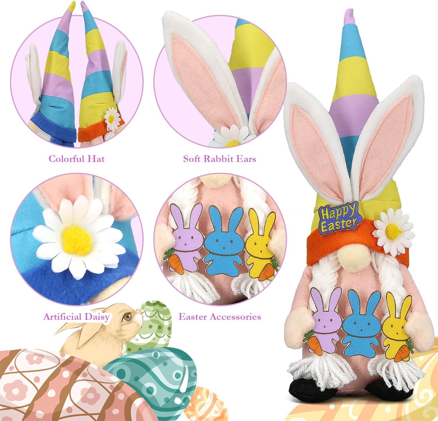 Thumbnail 4 de Lovinland Bunny Gnomes Easter Decor