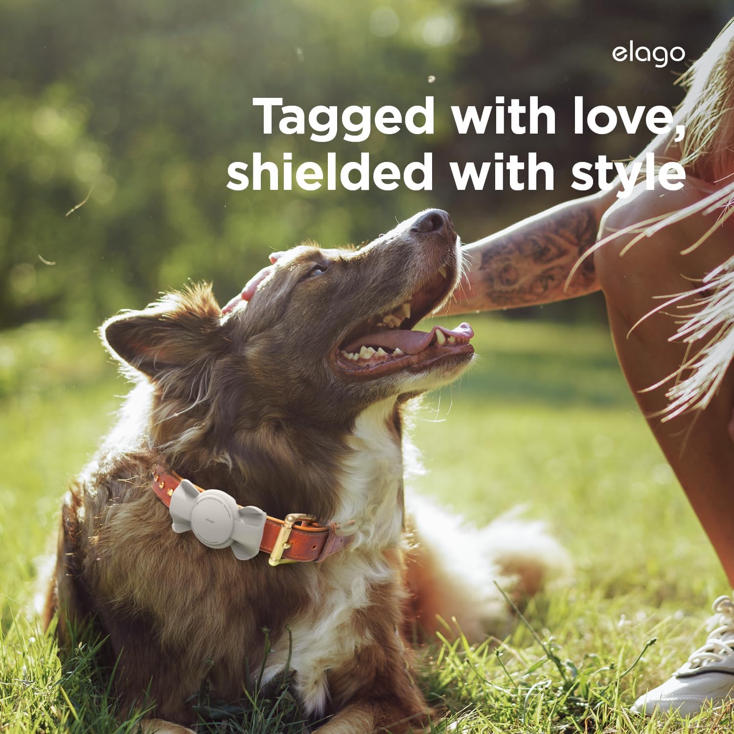 Thumbnail 2 de Coque ruban elago pour collier avec boucle pour Apple AirTag (compatible 2e & 1re génération) – Pierre (dispositif de suivi non inclus)