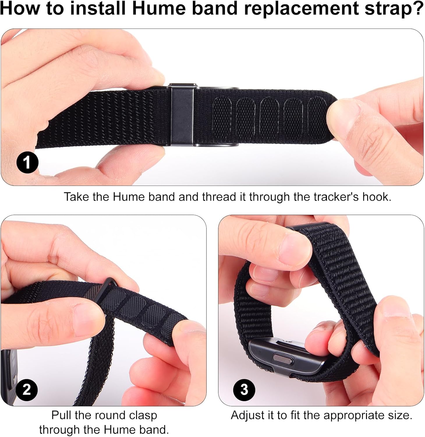 Thumbnail 3 de Polyjoy replacement strap for Hume Health Band – soft breathable sport nylon wrist loop