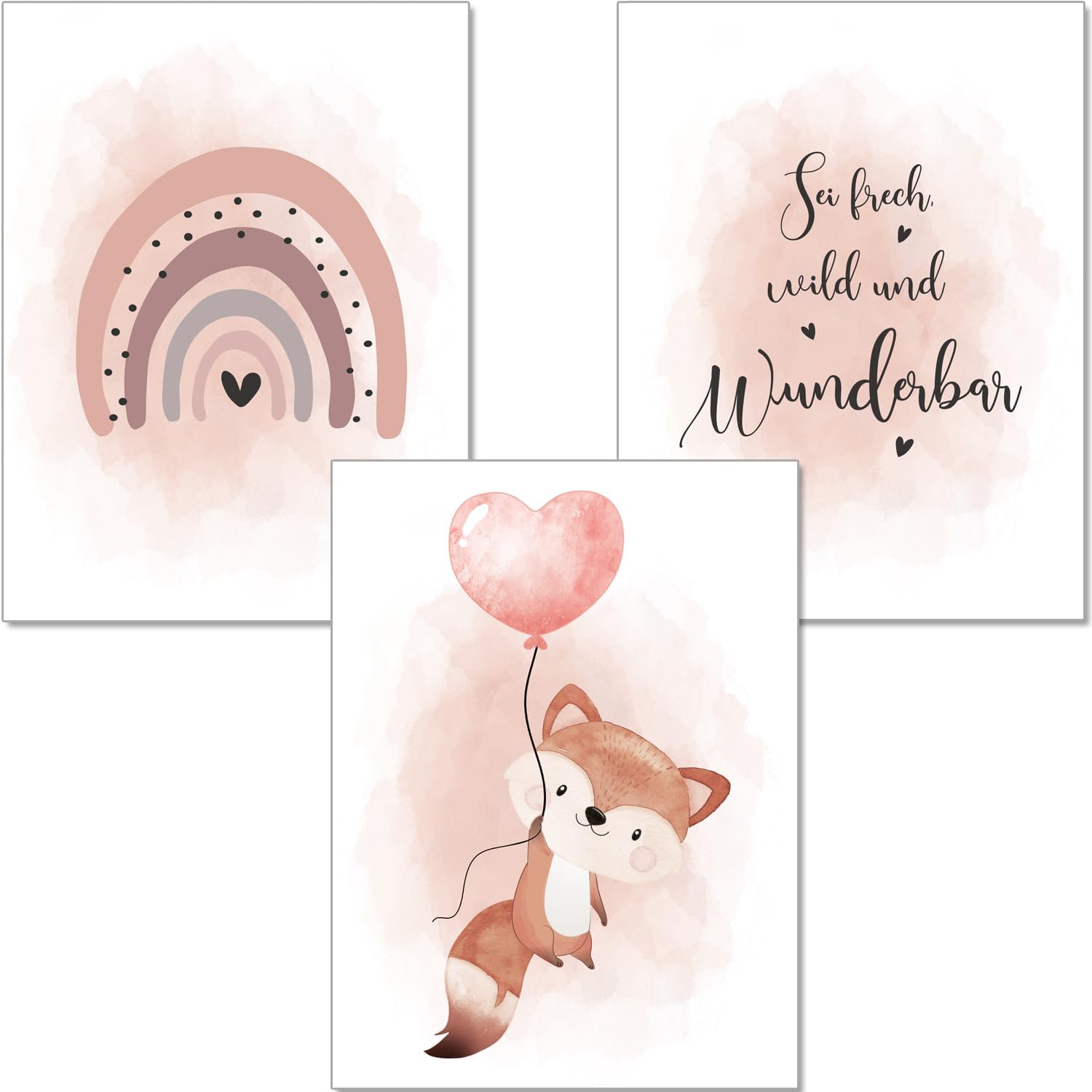 Detalle de artpin® Poster Kinderzimmer 3er Set 🖼