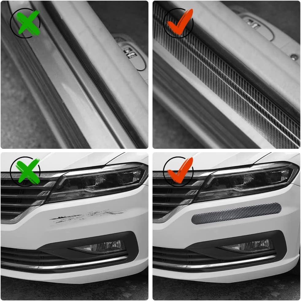 Thumbnail 5 de URAQT 6D Carbon Fibre Vinyl Wrap Roll (Black, Self-Adhesive, Waterproof Matte) – 10m x 5cm